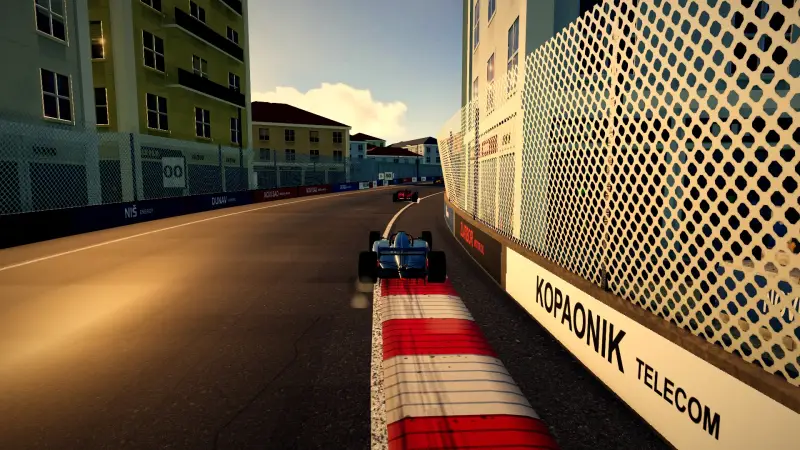 Chasing through a corner in Serbia: Serbia racing game screenshot