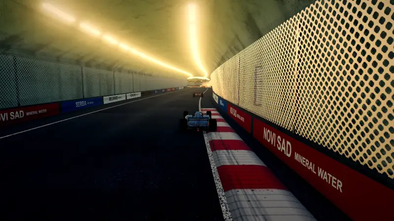 Chasing through a corner in Serbia: Serbia racing game screenshot