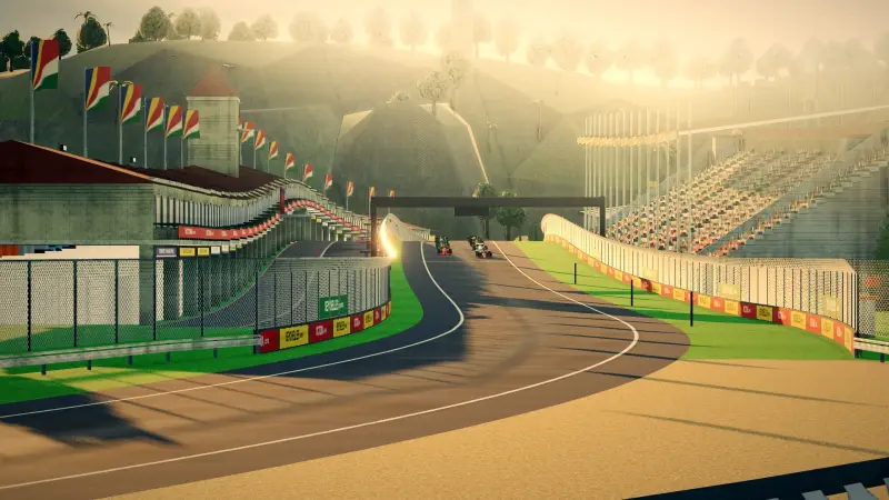 On the grid for the Grand Prix of Seychelles: Seychelles racing game screenshot