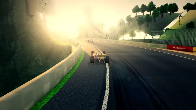 The climb to the hairpin, Seychelles: Seychelles racing game screenshot