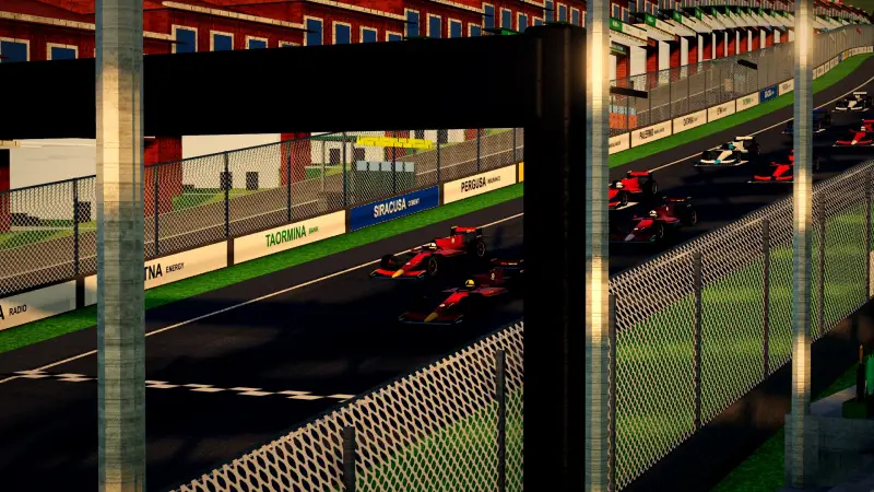 On the grid for the Sicily Grand Prix: Sicily racing game screenshot