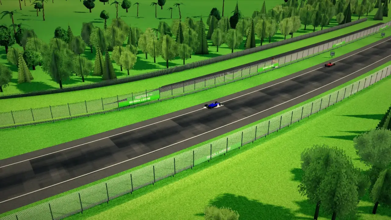 The helicopter over the Sierra Leone circuit: the Sierra Leone racing game