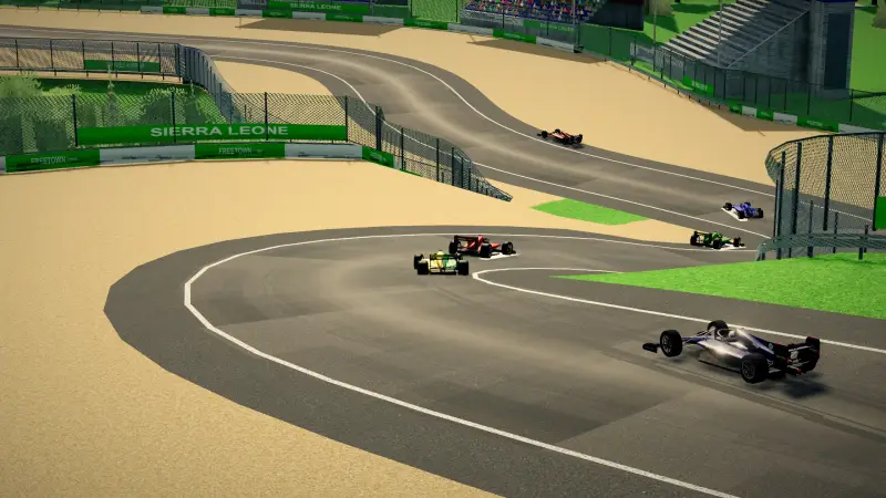 The corkscrew, Sierra Leone: Sierra Leone racing game screenshot
