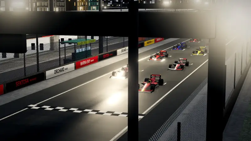 On the grid for the Singapore Grand Prix: Singapore racing game screenshot