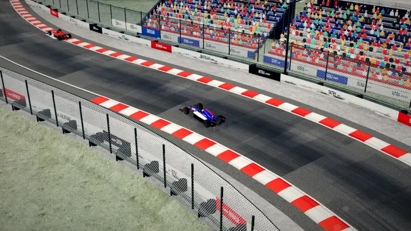 Craning over the Slovakia track: Slovakia racing game screenshot