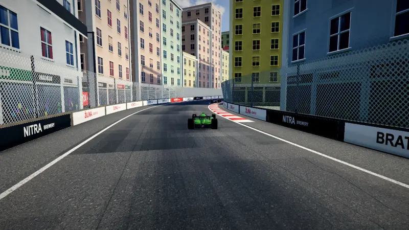Chasing through a corner in Slovakia: Slovakia racing game screenshot
