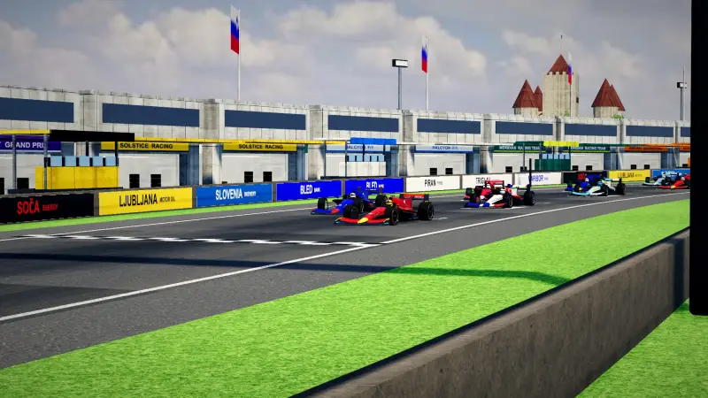 On the grid for the Slovenian Grand Prix: Slovenia racing game screenshot