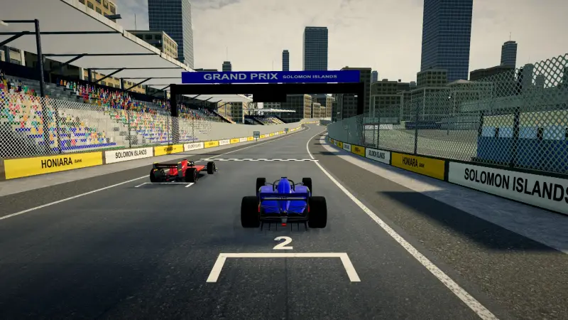 On the grid for the Grand Prix of Solomon Islands: Solomon Islands racing game screenshot