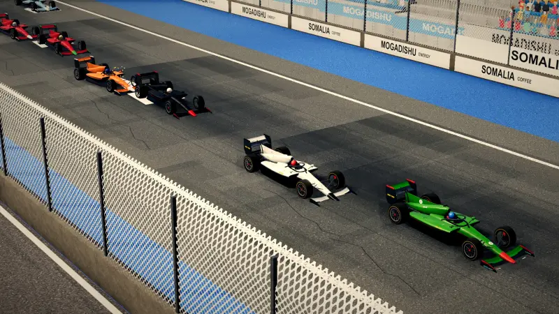 Craning over the Somalia track: Somalia racing game screenshot