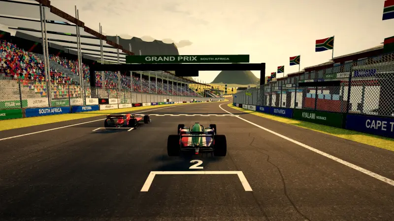 On the grid for the South African Grand Prix: South Africa racing game screenshot