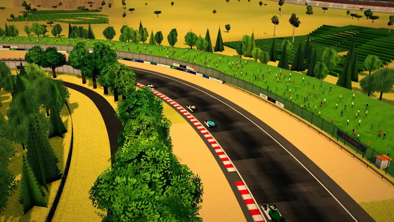 The helicopter over the South Africa circuit: the South Africa racing game