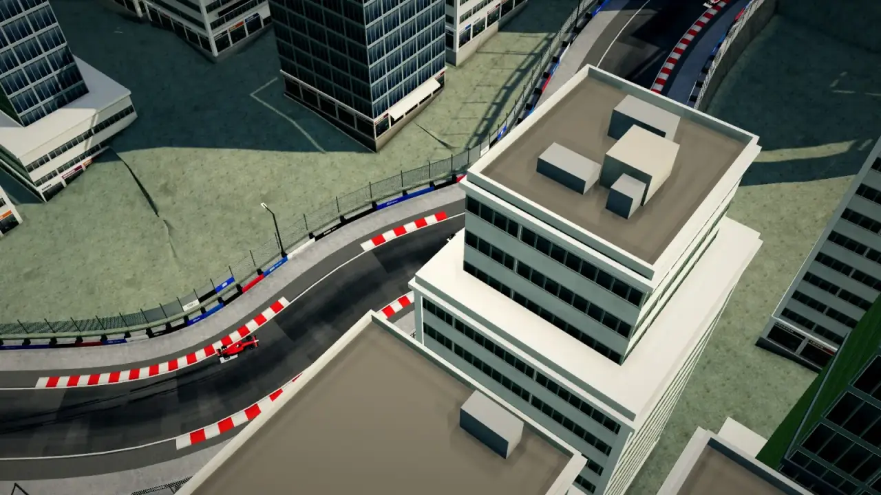 The helicopter over the South Korea circuit: the South Korea racing game