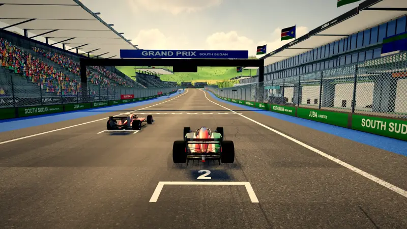 On the grid for the Grand Prix of South Sudan: South Sudan racing game screenshot