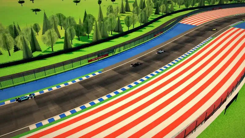 The helicopter over the South Sudan circuit: South Sudan racing game screenshot