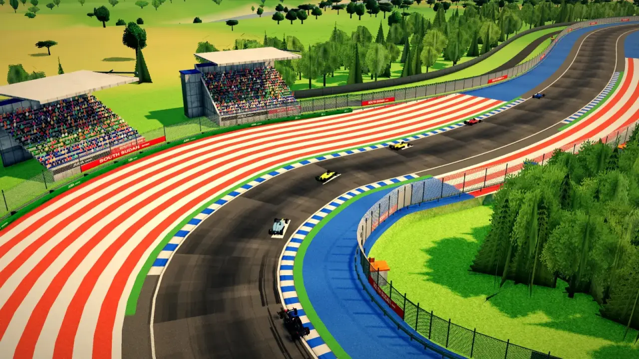The helicopter over the South Sudan circuit: the South Sudan racing game