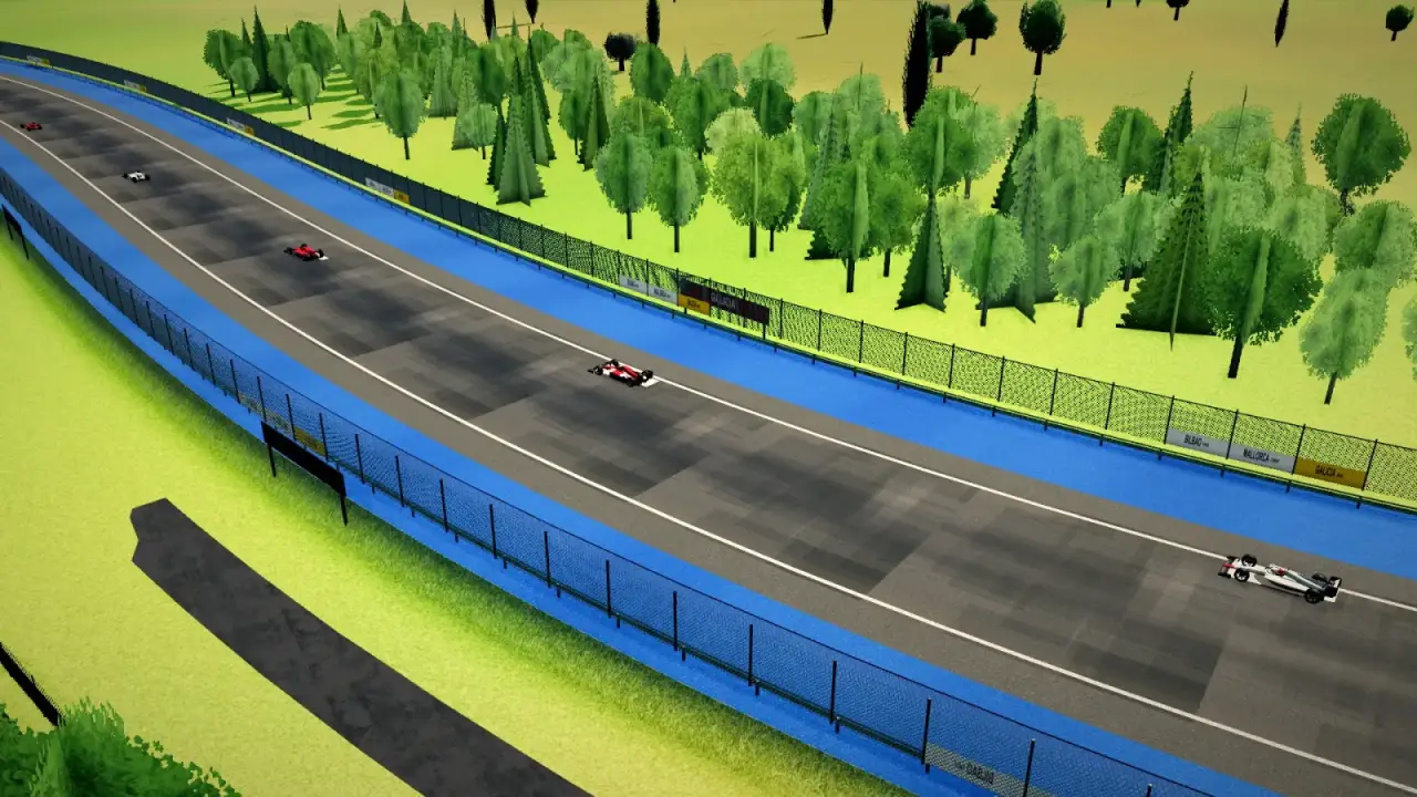 The helicopter over the Spain circuit: the Spain racing game