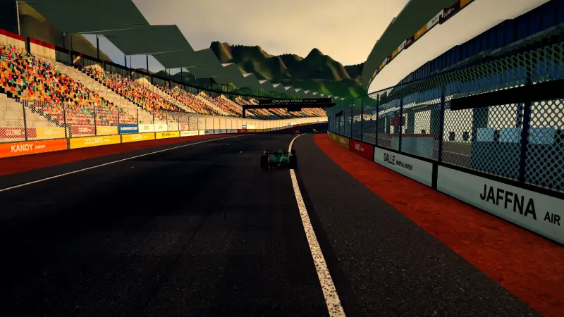 Crossing the line at the Sri Lanka circuit: Sri Lanka racing game screenshot