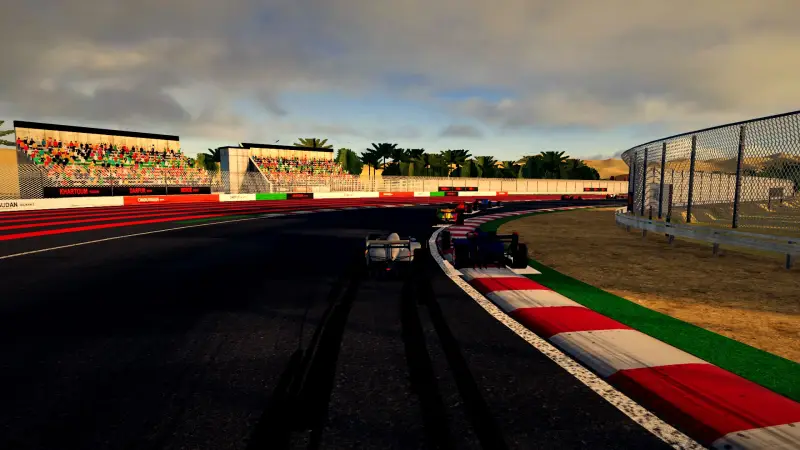 Chasing through a corner in Sudan: Sudan racing game screenshot