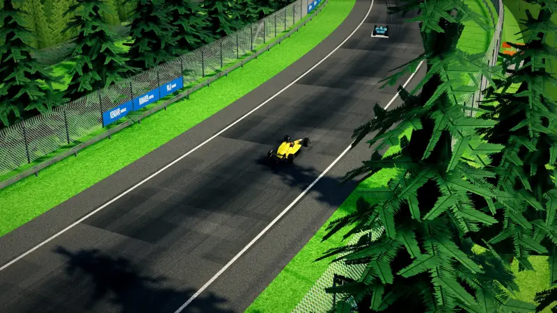 Craning over the Sulawesi track: Sulawesi racing game screenshot