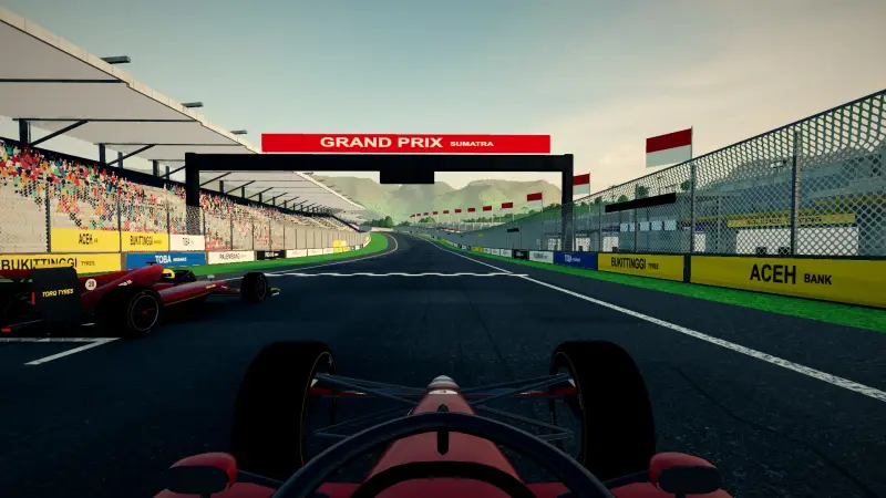 On the grid for the Sumatra Grand Prix: Sumatra racing game screenshot