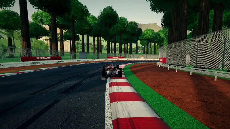 Chasing through a corner in Suriname: Suriname racing game screenshot