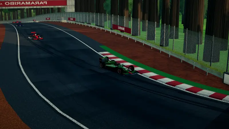 The climb to the hairpin, Suriname: Suriname racing game screenshot