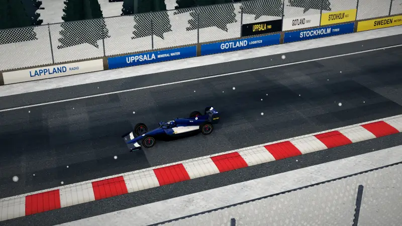 Craning over the Sweden track: Sweden racing game screenshot