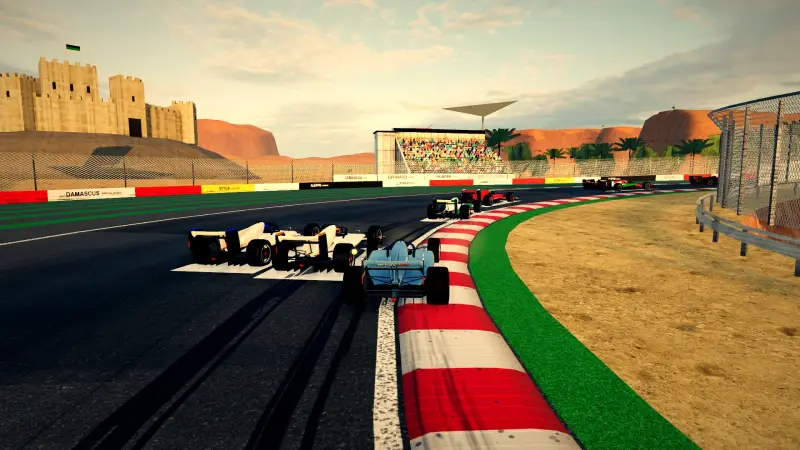 Chasing through a corner in Syria: Syria racing game screenshot