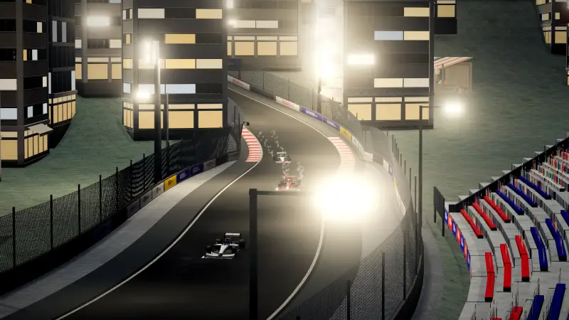 Craning over the Taiwan track: Taiwan racing game screenshot