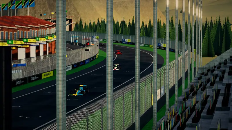 Crossing the line at the Tanzania circuit: Tanzania racing game screenshot