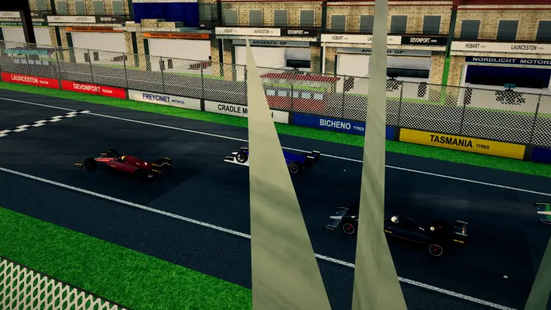 On the grid for the Tasmania Grand Prix: Tasmania racing game screenshot