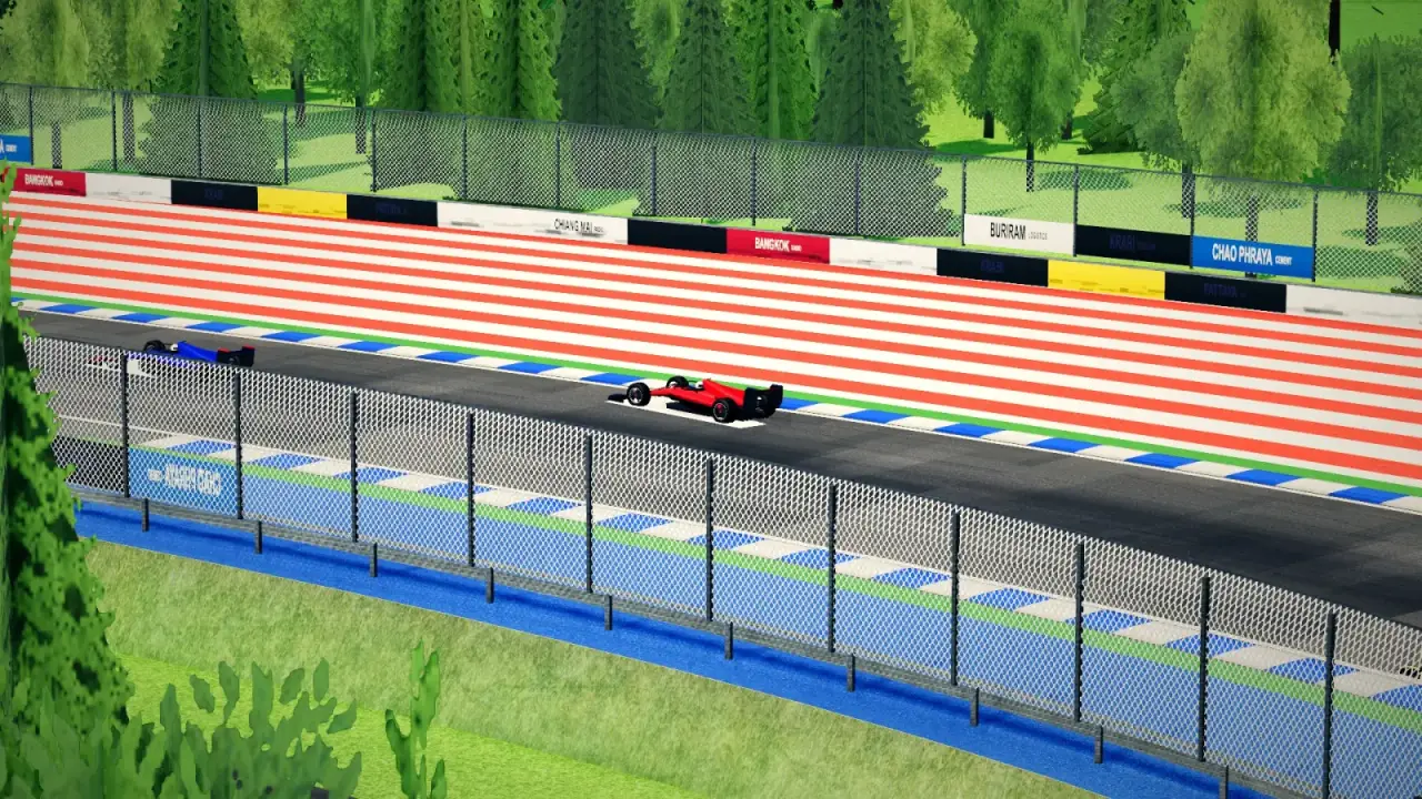 Craning over the Thailand track: the Thailand racing game