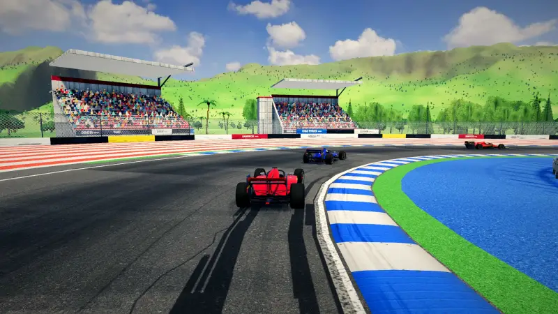 Chasing through a corner in Thailand: Thailand racing game screenshot