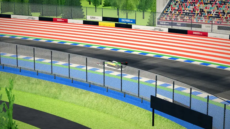 Craning over the Thailand track: Thailand racing game screenshot