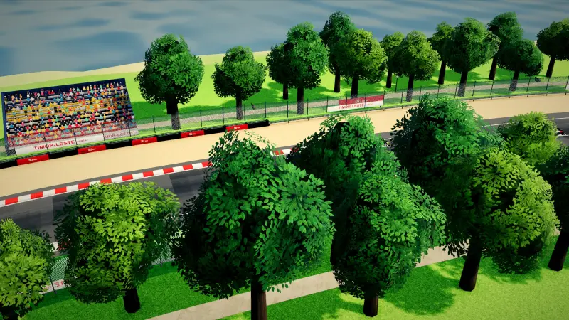 The helicopter over the Timor-Leste circuit: Timor-Leste racing game screenshot