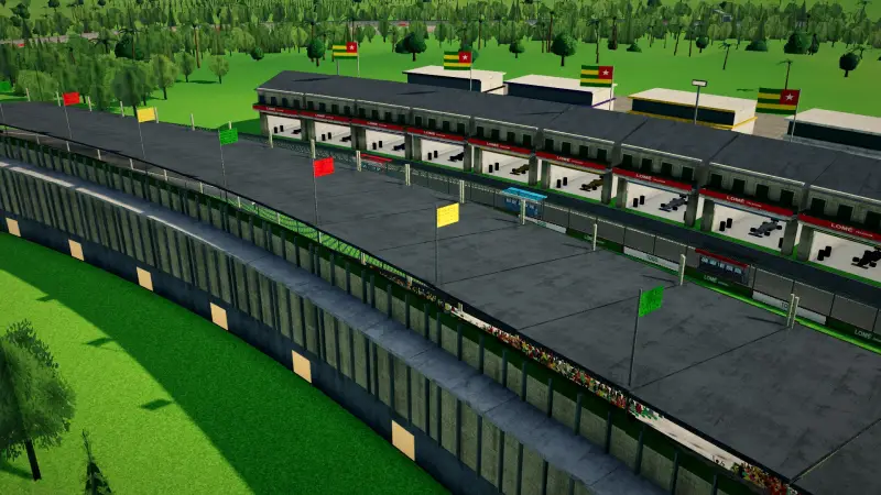 The helicopter over the Togo circuit: Togo racing game screenshot