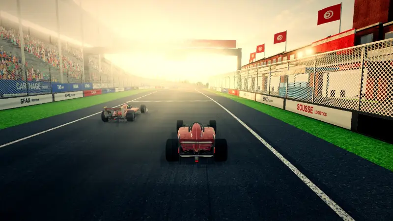 On the grid for the Tunisian Grand Prix: Tunisia racing game screenshot