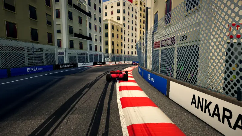 Chasing through a corner in Türkiye: Türkiye racing game screenshot