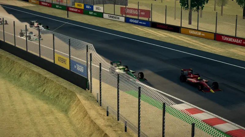 Craning over the Turkmenistan track: Turkmenistan racing game screenshot