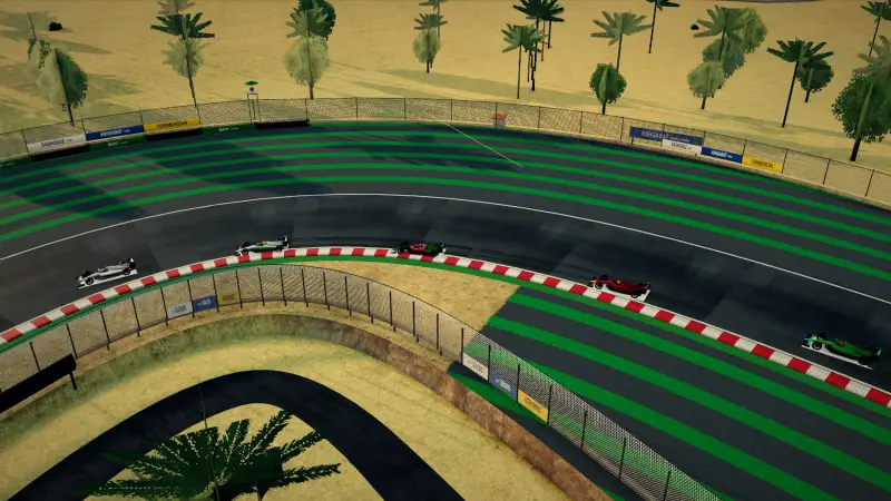 The helicopter over the Turkmenistan circuit: Turkmenistan racing game screenshot