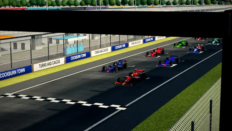 On the grid for the Grand Prix of Turks and Caicos: Turks and Caicos racing game screenshot