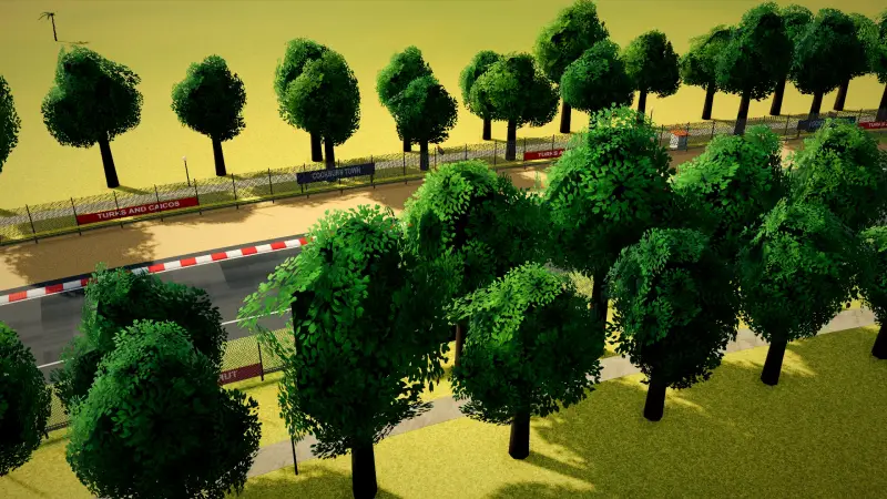 The helicopter over the Turks and Caicos circuit: Turks and Caicos racing game screenshot