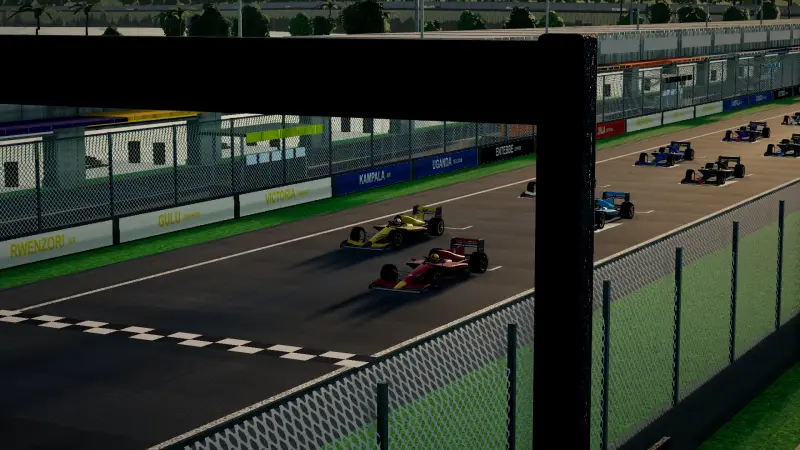 On the grid for the Ugandan Grand Prix: Uganda racing game screenshot