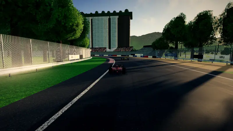 Chasing through a corner in Uganda: Uganda racing game screenshot