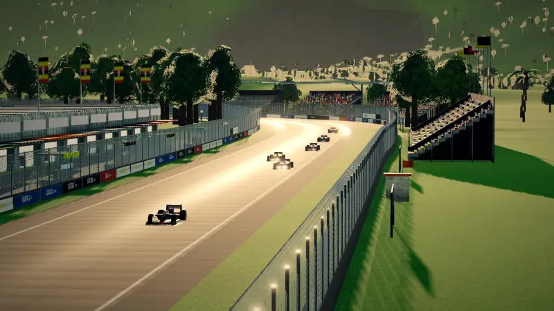 Trackside at the Uganda circuit: Uganda racing game screenshot