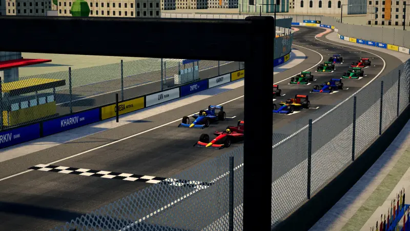 On the grid for the Ukrainian Grand Prix: Ukraine racing game screenshot