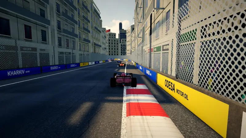 Chasing through a corner in Ukraine: Ukraine racing game screenshot