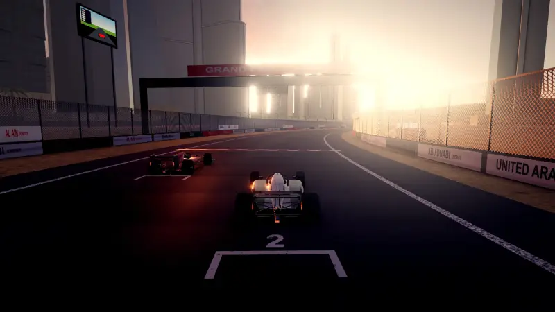 On the grid for the Abu Dhabi Grand Prix: United Arab Emirates racing game screenshot
