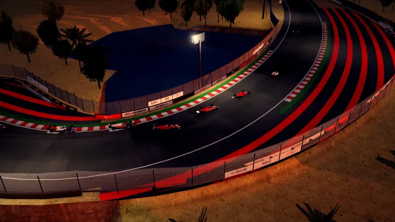 The helicopter over the United Arab Emirates circuit: United Arab Emirates racing game screenshot