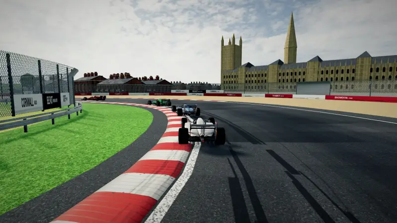 Chasing through a corner in the United Kingdom: United Kingdom racing game screenshot
